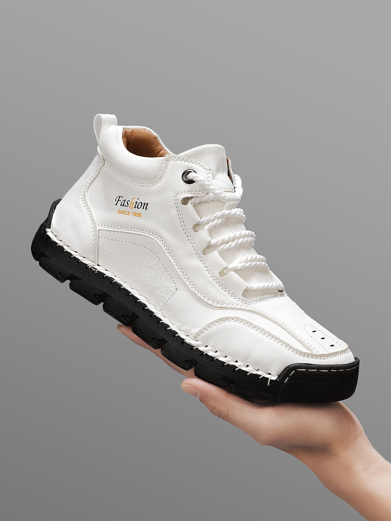 Outdoor Adventure Hiking - Men's Handmade Mid-Top Casual Shoes, Simple