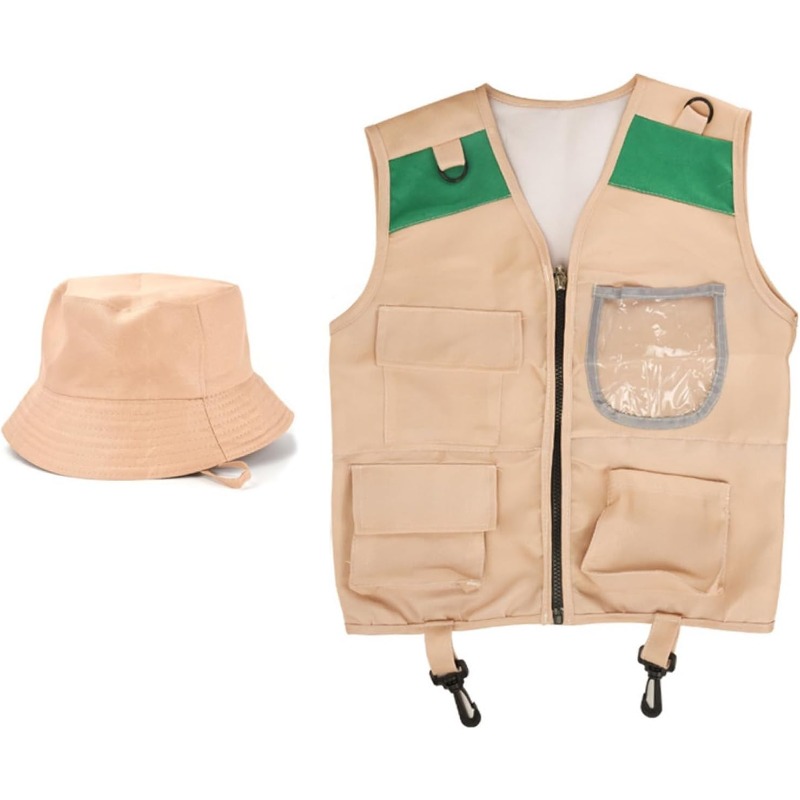 Safari Costume with Cargo Vest - Outdoor Adventure Vest 评论和价格