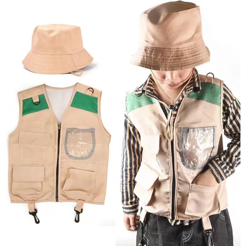 Safari Costume with Cargo Vest - Outdoor Adventure Vest 评论和价格