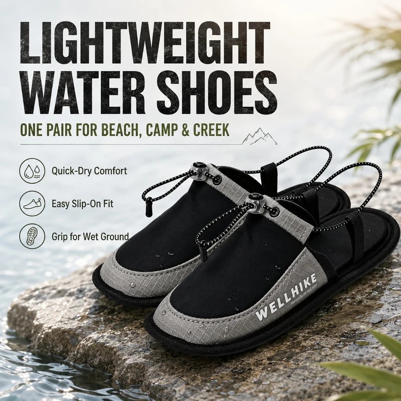 Quick Dry Camping Slippers Wad - Outdoor Adventure Shoes 评论和价格