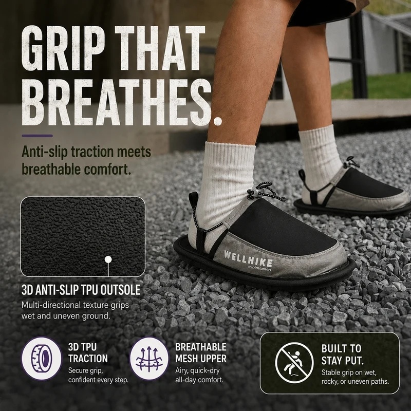 Quick Dry Camping Slippers Wad - Outdoor Adventure Shoes 评论和价格