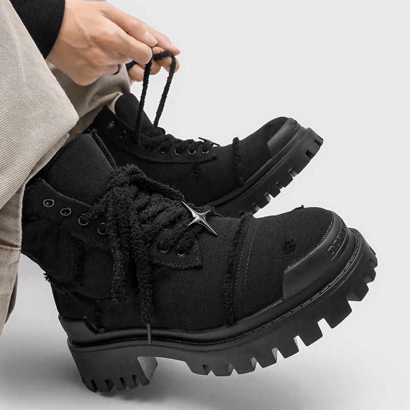 Men's High Top Platform Boots  - Outdoor Adventure Hiking 评论和价格