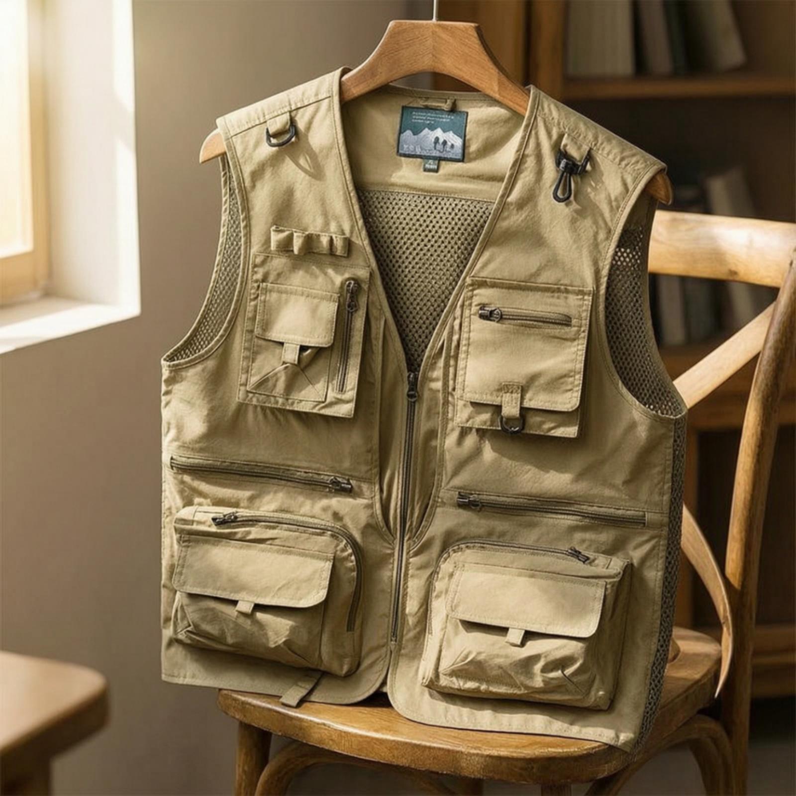Mens Sleeveless Utility Vest N - Outdoor Adventure Vest 评论和价格