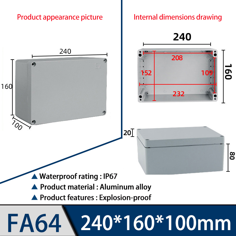 FA64 cast aluminum junction bo - Outdoor Adventure Box 评论和价格