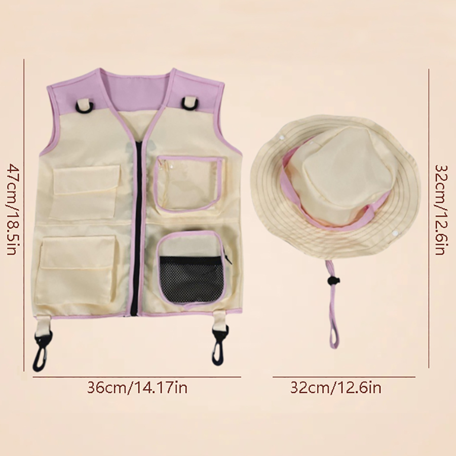 Children Explorer Vest Hat Sui - Outdoor Adventure Outfit 评论和价格