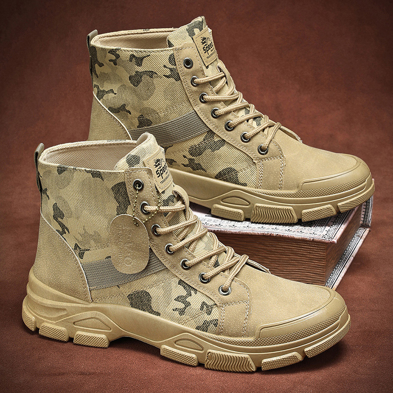 Men's Camouflage High-Top Comb - Outdoor Adventure Hiking 评论和价格