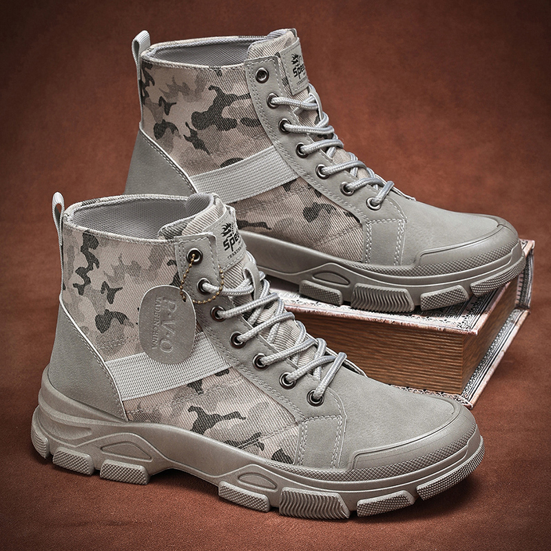 Men's Camouflage High-Top Comb - Outdoor Adventure Hiking 评论和价格