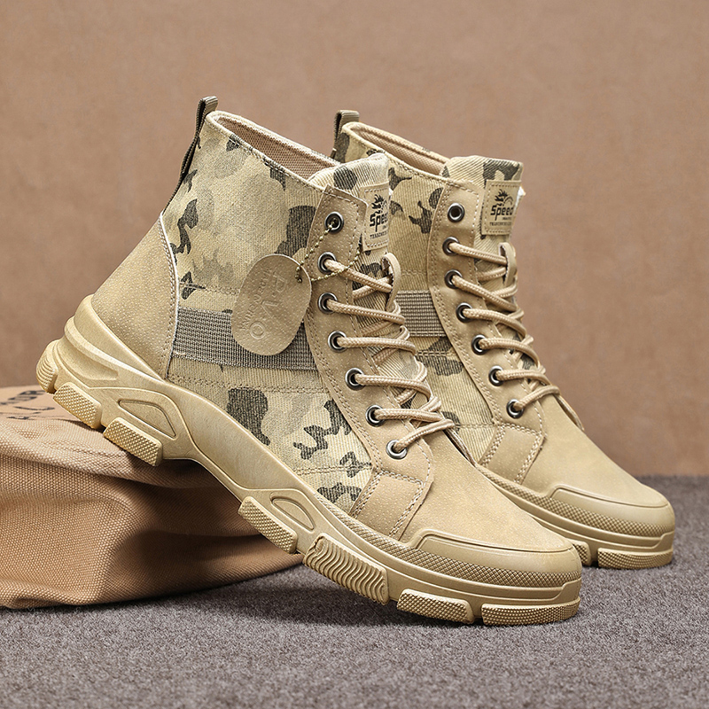 Men's Camouflage High-Top Comb - Outdoor Adventure Hiking 评论和价格
